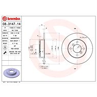 BREMBO brake disc 08.3147.14, set of 2 - Brake Disc