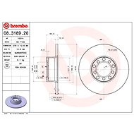 BREMBO brake disc 08.3189.20, set of 2 - Brake Disc