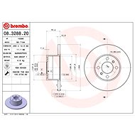 BREMBO brake disc 08.3288.20, set of 2 - Brake Disc