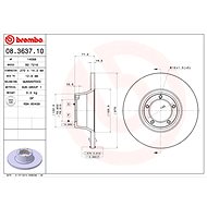 BREMBO brake disc 08.3637.10, set of 2 - Brake Disc