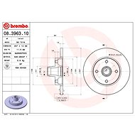 BREMBO brake disc 08.3963.10, set of 2 - Brake Disc