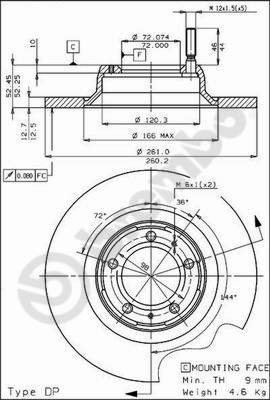 BREMBO brake disc 08.4070.20, set of 2 - Brake Disc