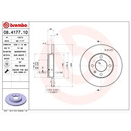 BREMBO brake disc 08.4177.10, set of 2 - Brake Disc