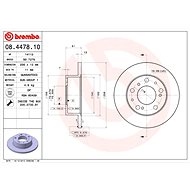 BREMBO brake disc 08.4478.10, set of 2 - Brake Disc