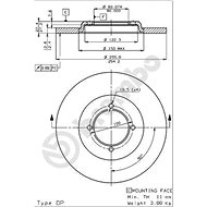 BREMBO brake disc 08.4496.10, set of 2 - Brake Disc