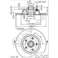 BREMBO brake disc 08.4875.10, set of 2 - Brake Disc