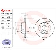 BREMBO brake disc 08.4926.10, set of 2 - Brake Disc