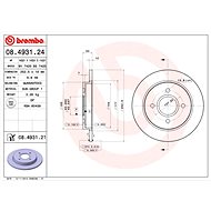 BREMBO brake disc 08.4931.24, set of 2 - Brake Disc