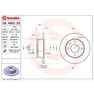 BREMBO brake disc 08.4962.20, set of 2 - Brake Disc