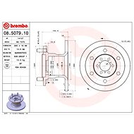 BREMBO brake disc 08.5079.10, set of 2 - Brake Disc