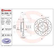 BREMBO brake disc 08.5085.1X, set of 2 - Brake Disc