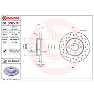 BREMBO brzdový kotouč 08.5085.31, sada 2 ks - Brake Disc