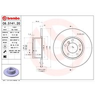 BREMBO brake disc 08.5141.20, set of 2 - Brake Disc