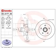 BREMBO brake disc 08.5177.20, set of 2 - Brake Disc