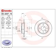 BREMBO brake disc 08.5237.10, set of 2 - Brake Disc