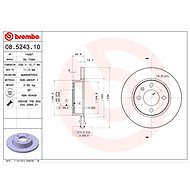 BREMBO brake disc 08.5243.10, set of 2 - Brake Disc
