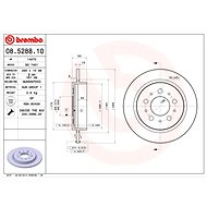 BREMBO brake disc 08.5288.10, set of 2 - Brake Disc