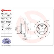 BREMBO brake disc 08.5352.10, set of 2 - Brake Disc