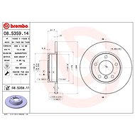 BREMBO brake disc 08.5359.14, set of 2 - Brake Disc