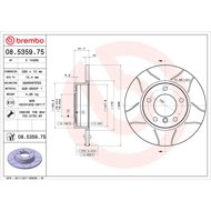 BREMBO brake disc 08.5359.75, set of 2 - Brake Disc