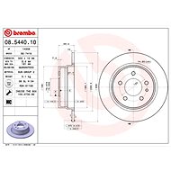 BREMBO brake disc 08.5440.10, set of 2 - Brake Disc