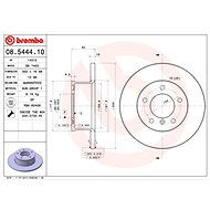 BREMBO brake disc 08.5444.10, set of 2 - Brake Disc
