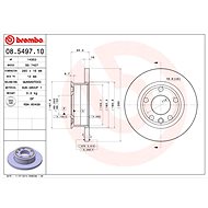 BREMBO brake disc 08.5497.10, set of 2 - Brake Disc