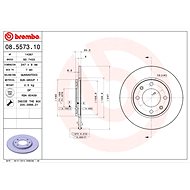 BREMBO brake disc 08.5573.10, set of 2 - Brake Disc