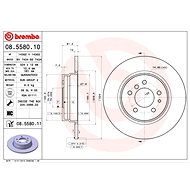 BREMBO brake disc 08.5580.10, set of 2 - Brake Disc