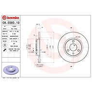 BREMBO brake disc 08.5583.10, set of 2 - Brake Disc