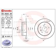 BREMBO brake disc 08.5625.20, set of 2 - Brake Disc