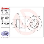 BREMBO brake disc 08.5636.10, set of 2 - Brake Disc