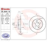 BREMBO brake disc 08.5645.10, set of 2 - Brake Disc