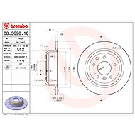 BREMBO brake disc 08.5698.10, set of 2 - Brake Disc