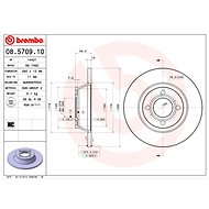 BREMBO brake disc 08.5709.10, set of 2 - Brake Disc