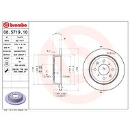 BREMBO brake disc 08.5719.10, set of 2 - Brake Disc