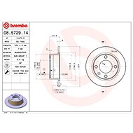 BREMBO brake disc 08.5729.14, set of 2 - Brake Disc