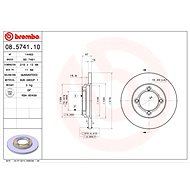 BREMBO brake disc 08.5741.10, set of 2 - Brake Disc