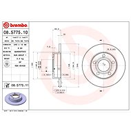 BREMBO brake disc 08.5775.10, set of 2 - Brake Disc