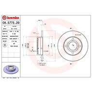 BREMBO brake disc 08.5775.20, set of 2 - Brake Disc