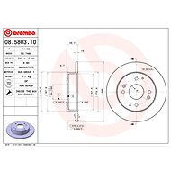 BREMBO brake disc 08.5803.10, set of 2 - Brake Disc