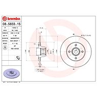 BREMBO brake disc 08.5833.15, set of 2 - Brake Disc