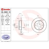 BREMBO brake disc 08.5862.10, set of 2 - Brake Disc