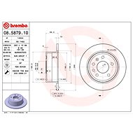 BREMBO brake disc 08.5879.10, set of 2 - Brake Disc