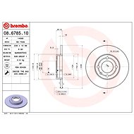 BREMBO brake disc 08.6785.10, set of 2 - Brake Disc