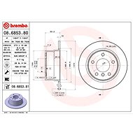 BREMBO brake disc 08.6853.80, set of 2 - Brake Disc