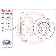 BREMBO brake disc 08.6898.10, set of 2 - Brake Disc