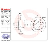 BREMBO brake disc 08.6899.10, set of 2 - Brake Disc