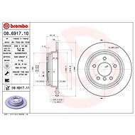 BREMBO brake disc 08.6917.10, set of 2 - Brake Disc
