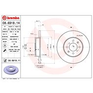 BREMBO brake disc 08.6918.14, set of 2 - Brake Disc
